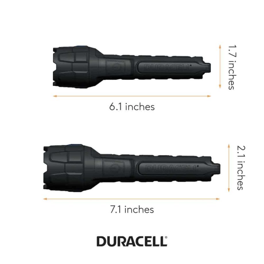 80 & 100 lumen rubber flashlight sizes