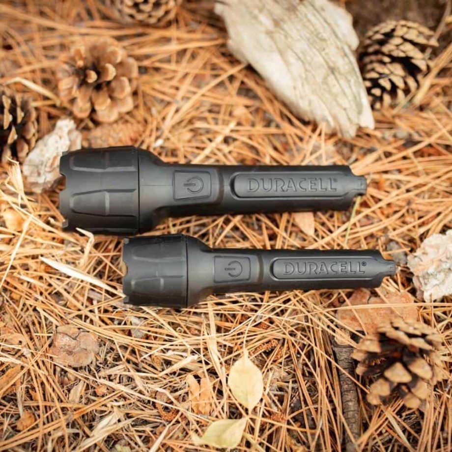 80 and 100 lumen rubber flashlights in nature